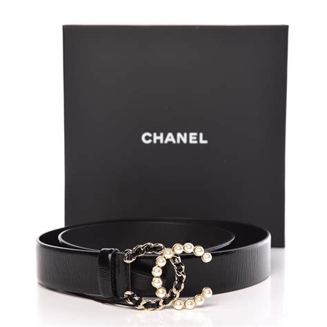 chanel jean skirt pearl belt|chanel clothing belts.